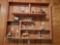 Nice Raw Wood Curio shelf case, well made, wall mount