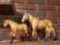 Trio of VINTAGE Plastic horses, BREYER Molding and Hartland Plastics