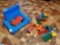 Assorted LEGO grouping with Tote box and more