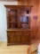 Rustic 1970s Solid wood 2 piece China hutch