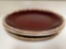 (3) HULL Brown Drip Platters, 12