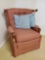 Nice Vintage Tufted upholstery and wood SWIVEL Rocker