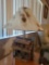 Woodland Log HORSE Stable Lamp with Cowhide Shade