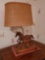 1 (of a pair) Vintage BREYER Wood Grain Running Horse Lamp