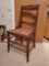 Antique Eastlake Style cane seat wood side chair