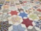 Vintage 6 pointed star quilt, appears handmade