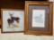 Pair of Wildlife art including 1975 Bill Neal ink drawing Print and ALASKA tile Trivet