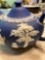 Authentic Wedgwood Blue Jasperware Teapot