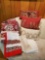 Christmas Holiday grouping throw blanket, long tablecloths, pillows
