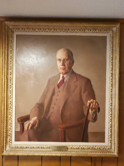 Quite Large and Impressive Portrait Painting of Theodore Wold, NORTHWESTERN NAT'L Bank President