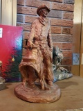 1976 Signed COWBOY with Saddle Art sculpture