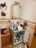 Cleaners, Soaps, great group of bathroom items plus hamper