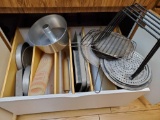 Contents of Baking Pans drawer including pans shields, angel food cake