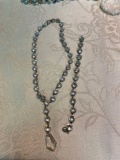 Stunning large rhinestone necklace and bracelet set