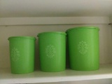 Trio of Vintage Green Nesting Tupperware