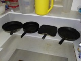 (4) Skillets, one heavy Farberware large skillet