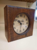 Extremely Cool WOODEN kitchen clock, vintage