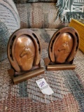 Pair of Gregorian Solid Copper Horse Shoe Bookends