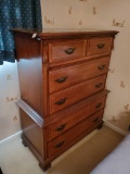 Vintage 4 over 2 TALL BOY Dresser, Korn Ind. Sumter Cabinet Co. S.C.