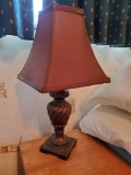 Bronze tone, Urn style small bedside lamp