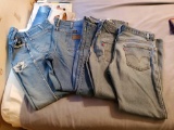 (5) pair COWBOY jeans including Wrangler and Levis