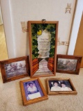 Stain Glass style Marraige Prayer plus more vintage frame