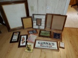 FRAMES and DECOR grouping including Lovely Needlepoint 