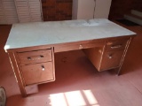 Vintage GF metal desk With formica feel top
