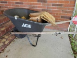 ACE wheelbarrow with burlap PECANS bag