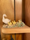 Signed Lowell Davis figurine Mother Duck and Ducklings