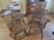 (4) HITCHCOCK maple Harvest stencil dining chairs, Windsor style