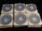 (6) Jasper WEDGWOOD Christmas 1983 to 1988 Plate Collection in Boxes with Plate Stands