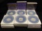 (6) Jasper WEDGWOOD Christmas 1977 to 1982 Plate Collection in Boxes with Stands