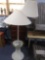 Very interesting Wooden Pole Glass Top Side Table Floor Lamp