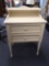 (1 of 2) 2 Drawer Ivory Double-level (Bed) Side Table