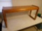 Oakwood-look vintage rounded leg entryway table