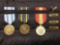 Full Size Military Medals with Ribbons and tack bars, Korean Era