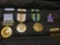 Full Size Military Medals with Ribbons and tack bars, Korean Era