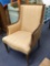 High Back Upholstered Wooden Armchair