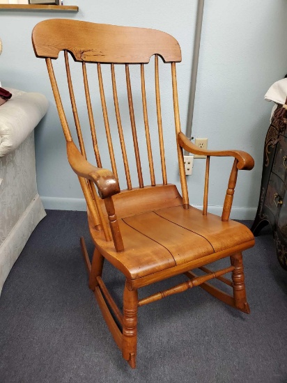 Fabulous Antique, handmade, rocking chair with padding