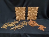 Vintage MCM molded plastic decor including SYROCO.