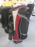 TiTech black, Garnet and Gray golf bag with built-in stand