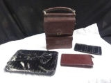 (4) Vintage Black and Brown Leather Bags