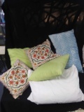 Grouping of Pillows, Lovely Embroidered Throw Pillows