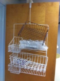 assortment of wire baskets, utility and over the door