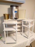 Shoe Stands and Office Desk Side stands with Trash cans Including Step Bin