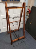 Cool Folding wood and metal rack-great place to store things