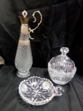 Trio of Glass, Etched and Odd