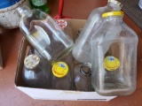 old Juice glass bottles and milk bottles