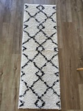 shaggy rug runner, 5 ft x 21in.